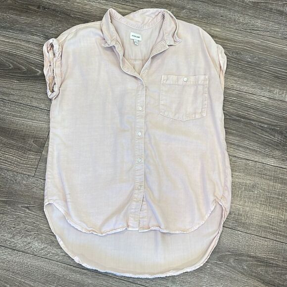 💕SO SOFT💕 Light Pink Hi-Lo Button Down 100% Tencel - Picture 7 of 9
